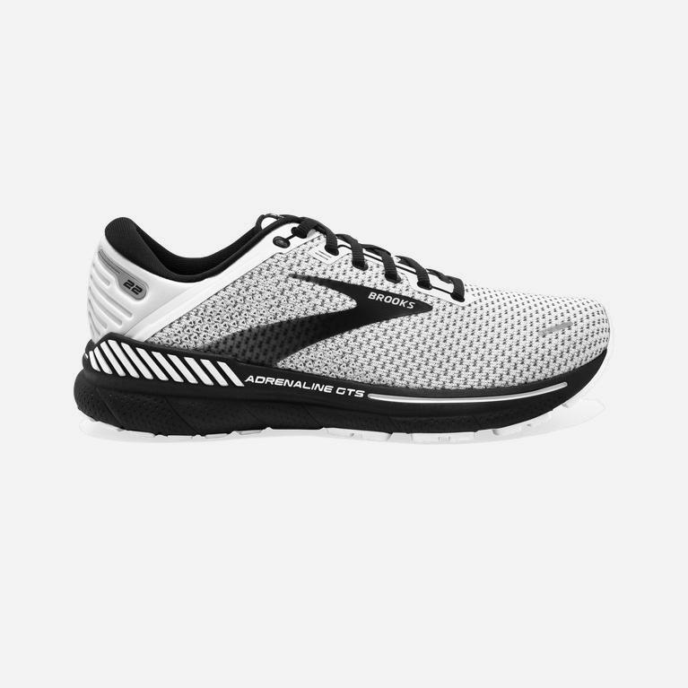 Brooks Adrenaline Gts 22 Israel - Women's Supportive Walking Shoes - White/Grey/Black (36471-UHRE)